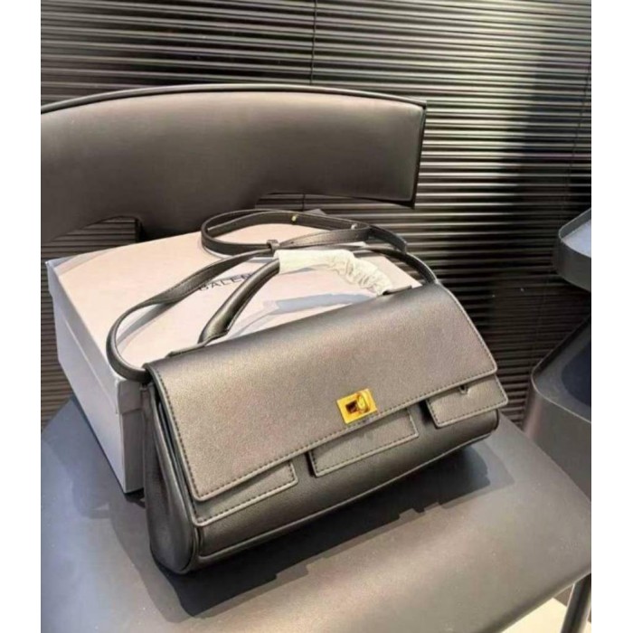 Сумка жіноча Богетик 2 відділення натуральна шкіра Чорна