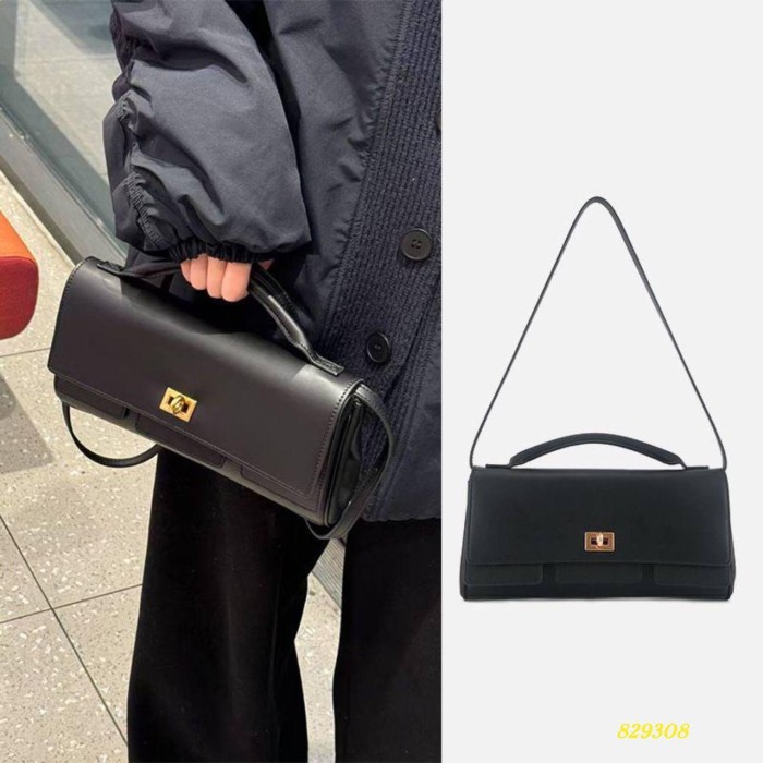 Сумка жіноча Богетик 2 відділення натуральна шкіра Чорна