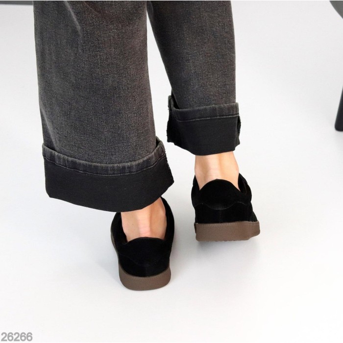 Кеди жіночі натуральна замша чорні 36,37,39,40,41р