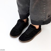 Кеди жіночі натуральна замша чорні 36,37,39,40,41р