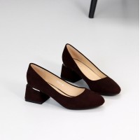 Туфли женские эко замша цвет-шоколад 38,39,40р