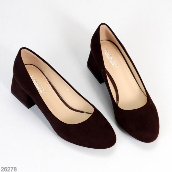 Туфлі жіночі еко замша колір-шоколад 38,39,40р