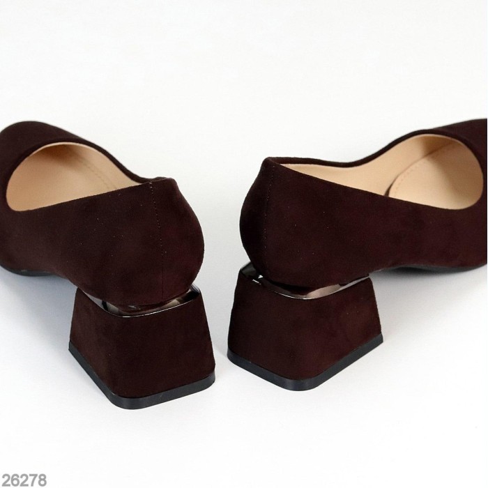 Туфлі жіночі еко замша колір-шоколад 38,39,40р