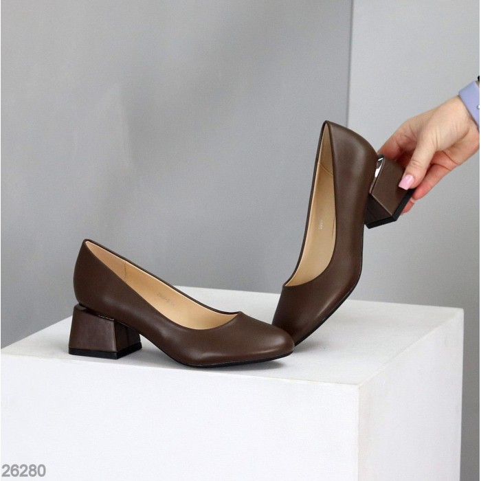 Туфли женские эко кожа цвет-шоколад 36,37,38,39,40р