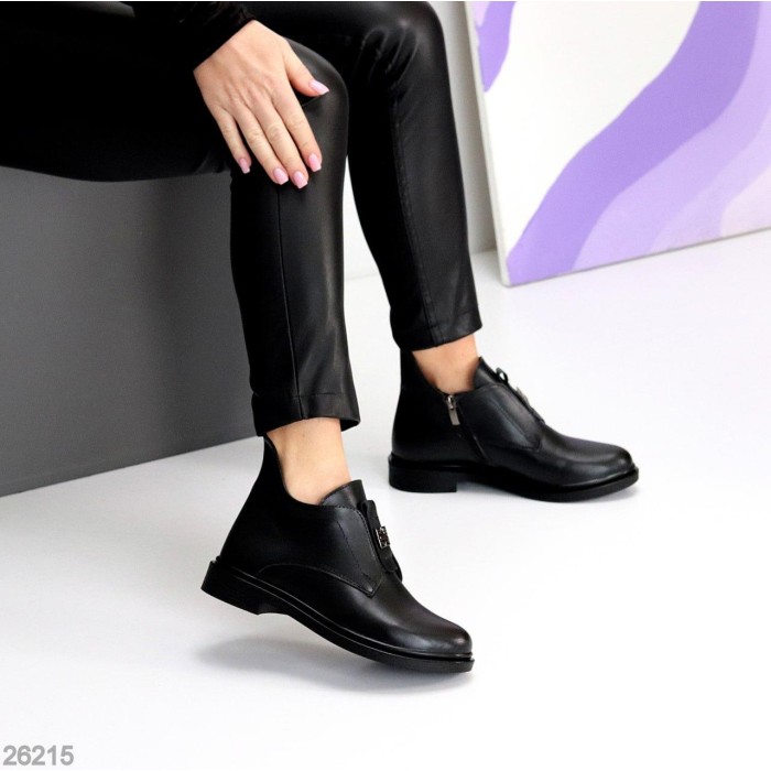 Ботинки женские натуральная кожа черные деми 37р