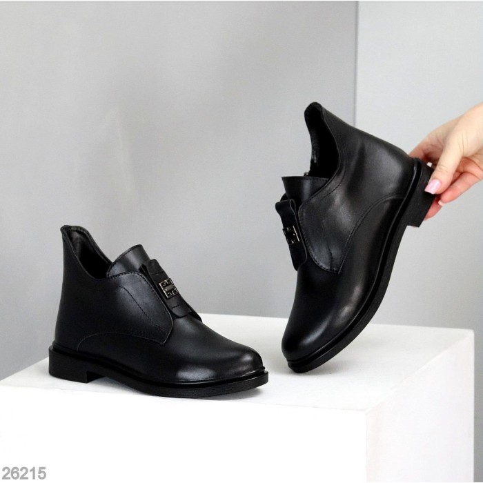 Ботинки женские натуральная кожа черные деми 37р