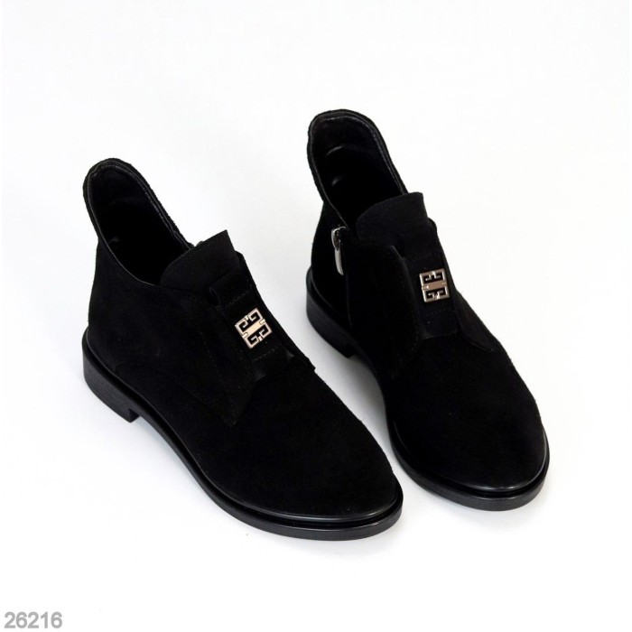 Черевики жіночі натуральна замша чорні демі 37,38,40р