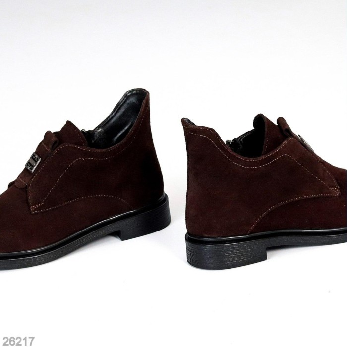 Черевики жіночі натуральна замша колір-шоколад демі 37,38р