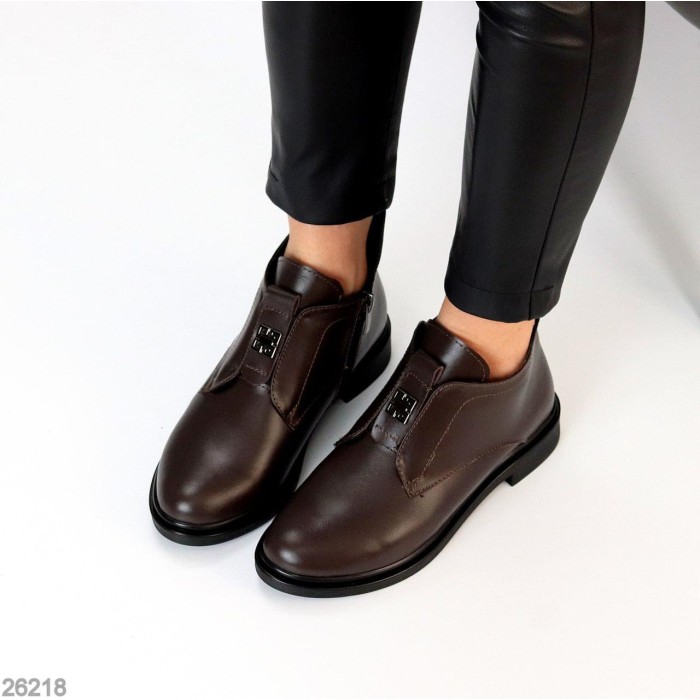 Черевики жіночі натуральна шкіра колір-шоколад демі 36,37,38,40р