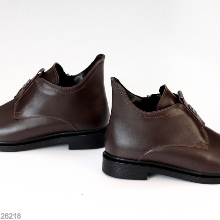 Черевики жіночі натуральна шкіра колір-шоколад демі 36,37,38,40р