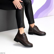 Черевики жіночі натуральна шкіра колір-шоколад демі 36,37,38,40р