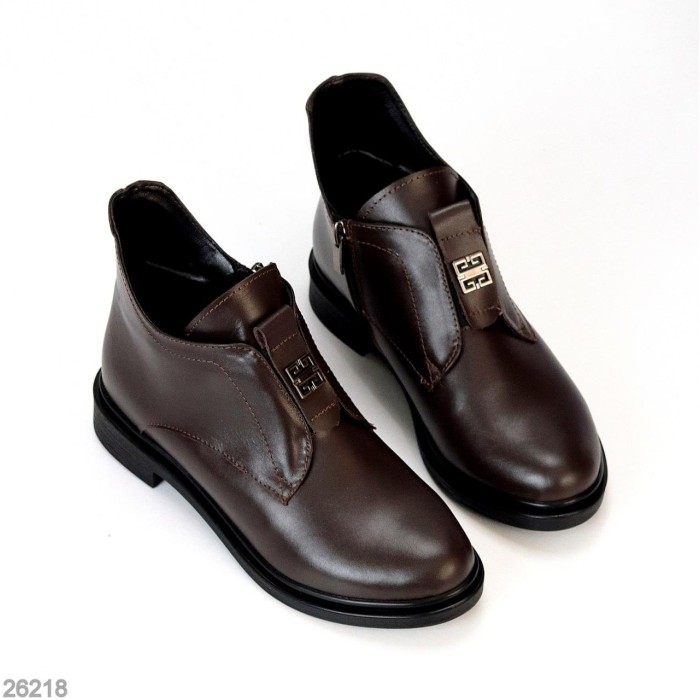 Черевики жіночі натуральна шкіра колір-шоколад демі 36,37,38,40р