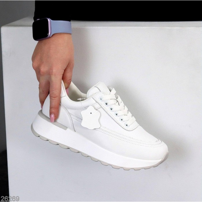 Кросівки жіночі натуральна шкіра білі на 35.5,36,37,39,41р.