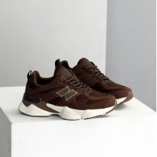 Кросівки жіночі натуральна шкіра/замша шоколад 36,37,38,39,40,41р