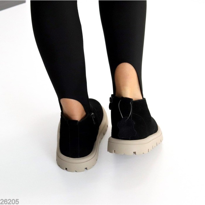 Черевики жіночі натуральна замша чорні демі 36,37,40р