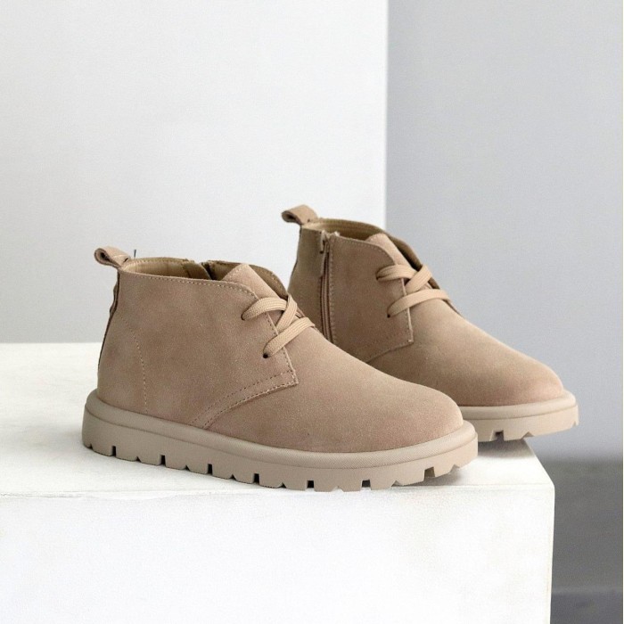 Черевики жіночі натуральна замша беж деми 36,37,41р