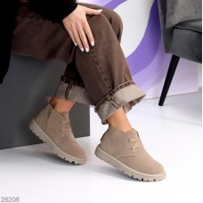 Черевики жіночі натуральна замша беж деми 36,37,41р