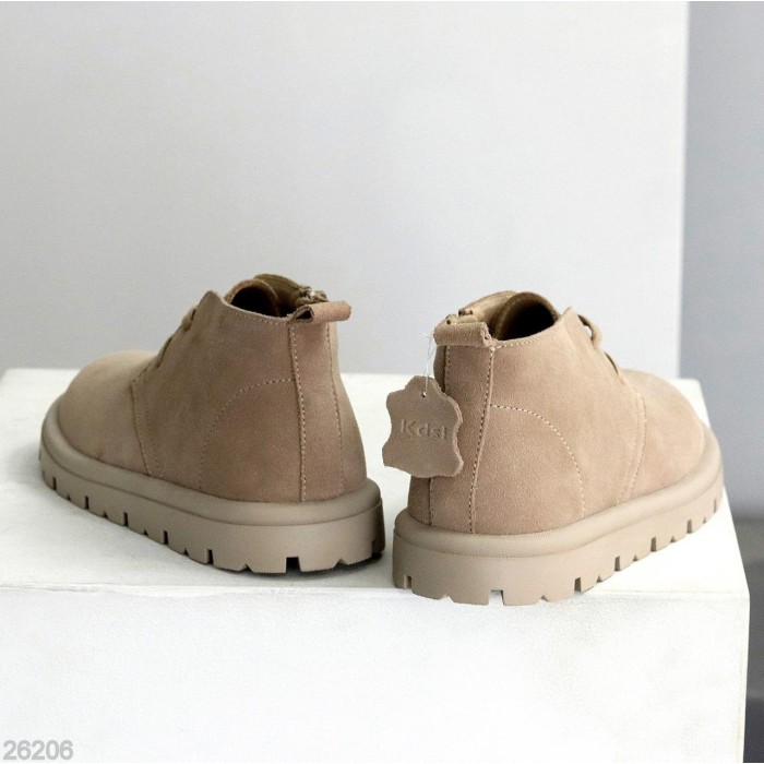 Черевики жіночі натуральна замша беж деми 36,37,41р