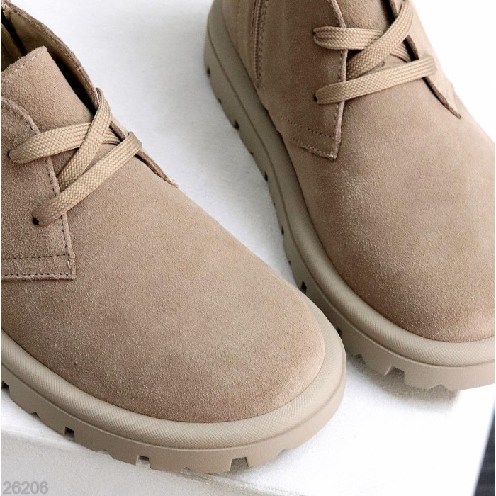 Черевики жіночі натуральна замша беж деми 36,37,41р