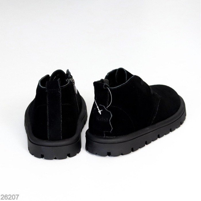 Черевики жіночі натуральна замша чорні демі 36,37,39р