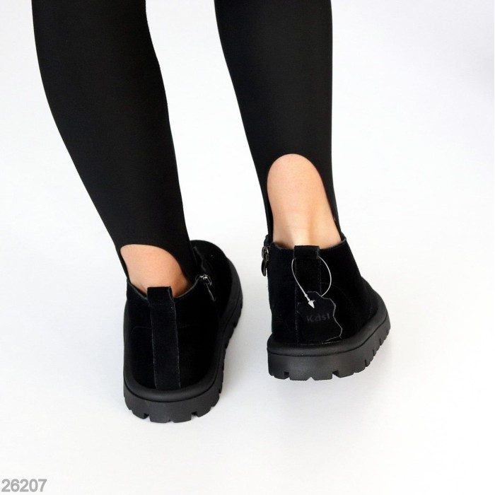 Черевики жіночі натуральна замша чорні демі 36,37,39р