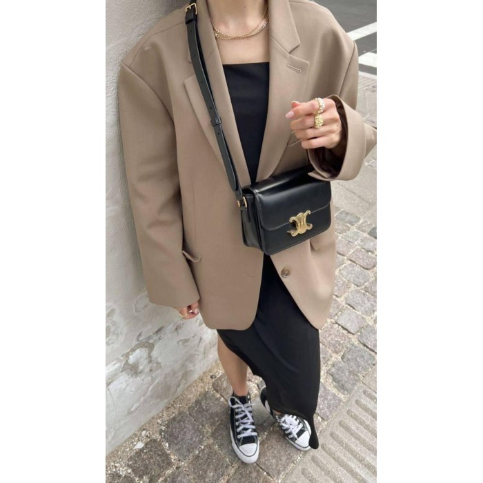 Сумка жіноча Селін Люкс натуральна шкіра Винний, Чорний