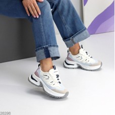 Кроссівки жіночи еко-шкіра/еко-замша білі на 35.5,36,37,38р