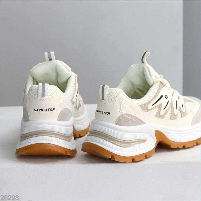 КросІвки жіночі еко-шкіра/еко-замша колір-беж на 35.5,36,37,38,39,40р.