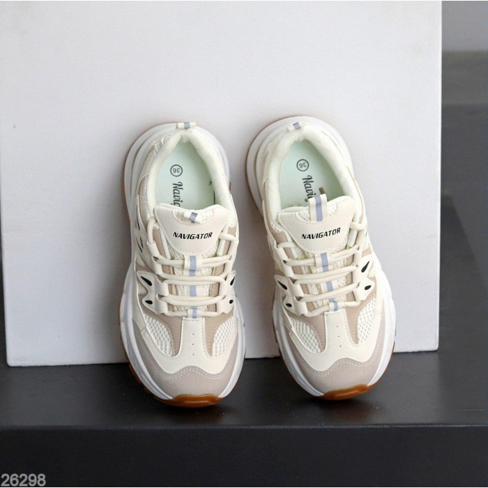 КросІвки жіночі еко-шкіра/еко-замша колір-беж на 35.5,36,37,38,39,40р.