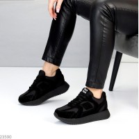 Кросівки жіночі натуральна замша чорні 36,38,39р