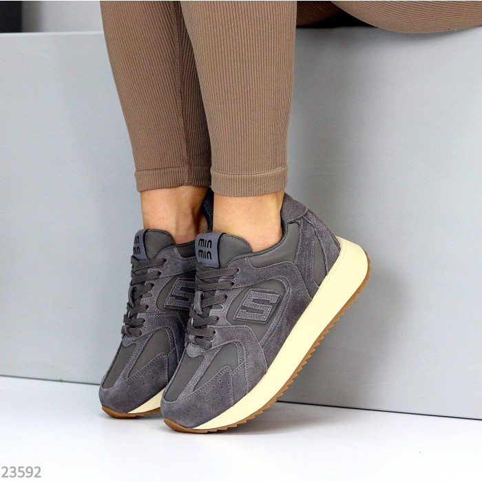 Кросівки жіночі натуральна замша сірі 36,37,38,39р