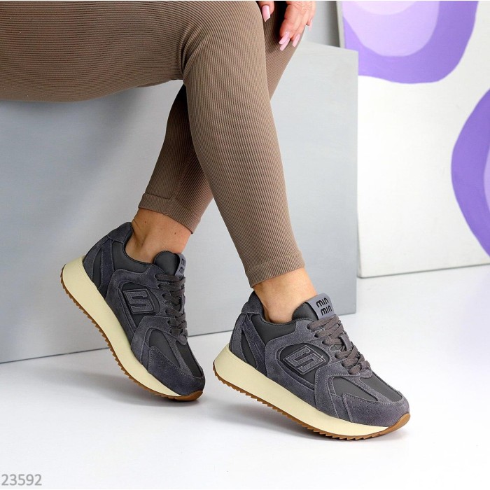 Кросівки жіночі натуральна замша сірі 36,37,38,39р