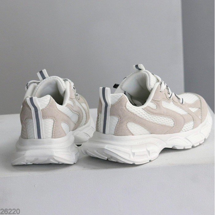 Кросівки жіночі натуральна-замша колір-сірий/білий на 35.5,37р