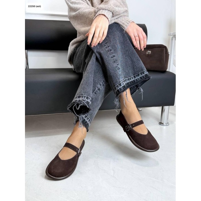 Туфлі/Лофери жіночі натуральна замша колір: шоколад 36,37р