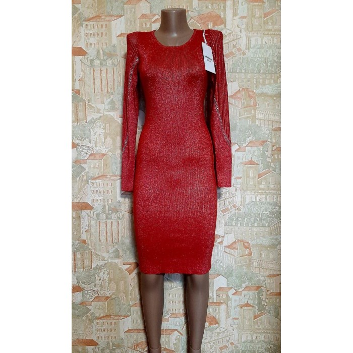 Сукня червоного кольору з люрексом Туреччина 42,44,46р