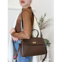 Сумка жіноча Polina Ремінець натуральна шкіра Шоколад, Беж, Чорна