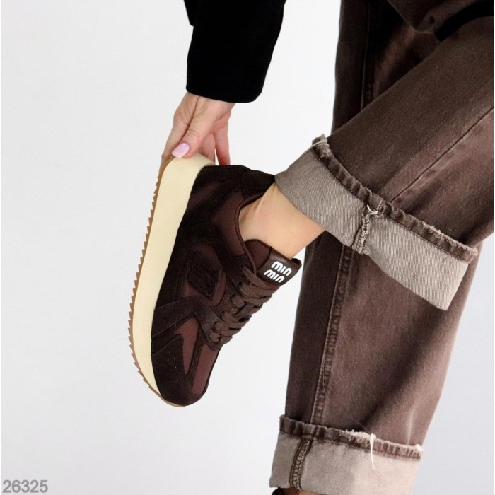 Кросівки жіночі натуральна-замша шоколад 36,37,39р