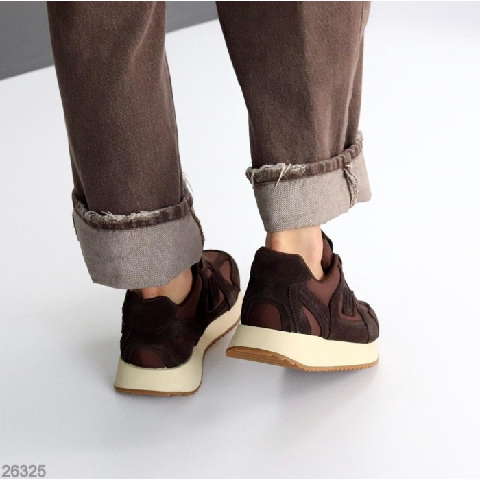 Кросівки жіночі натуральна-замша шоколад 36,37,39р