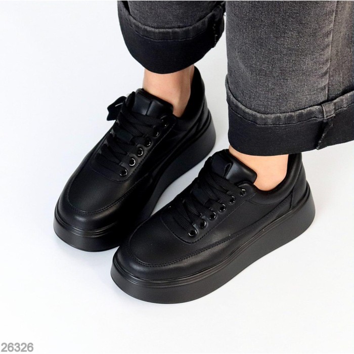 Кросівки жіночі натуральна шкіра чорні 36,38,40,41р