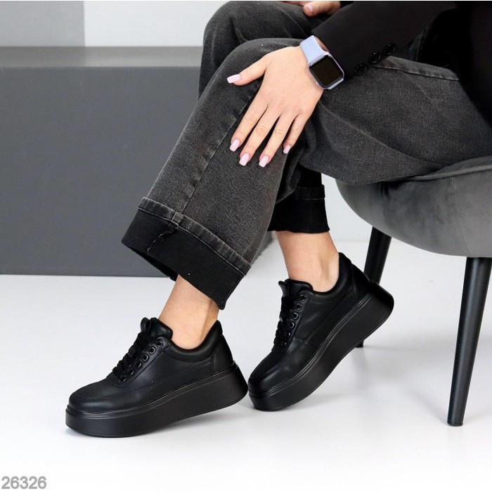 Кросівки жіночі натуральна шкіра чорні 36,38,40,41р