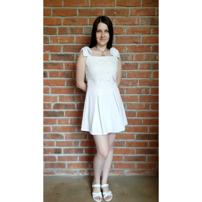 РОЗПРОДАЖ! Плаття-сарафан колір-білий 44р