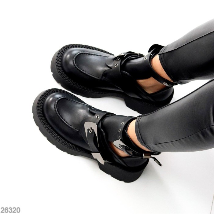 Черевики жіночі еко-шкіра колір-чорний 36,38,39р