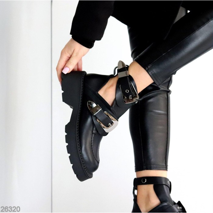 Черевики жіночі еко-шкіра колір-чорний 36,38,39р