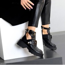 Черевики жіночі еко-шкіра колір-чорний 36,38,39р