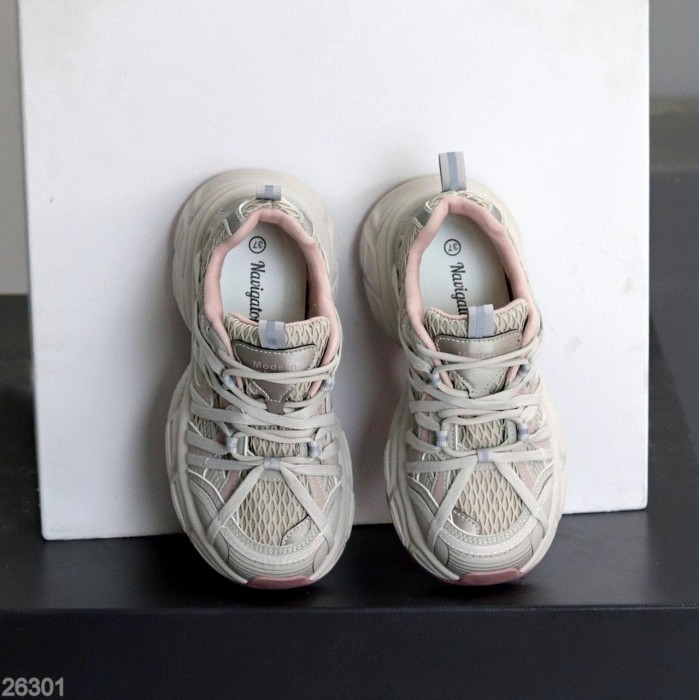 Кросівки жіночи еко-шкіра/текстиль сірі на 37,39р