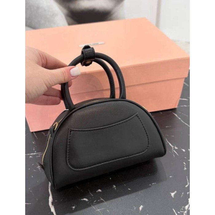 Сумка жіноча Селін полу кругла Люкс ! натуральна шкіра Чорна