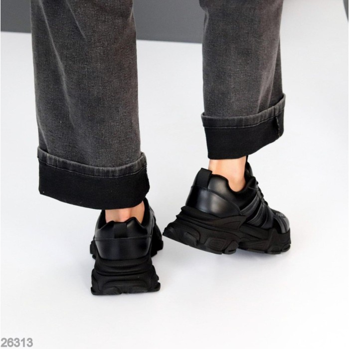 Кроссовки женские эко-кожа/текстиль цвет-черный 37,39,40р