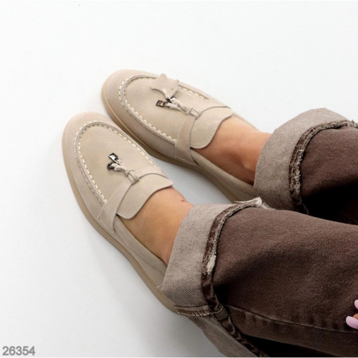 Лофери жіночі натуральна замша беж 36,38,39,40,41р