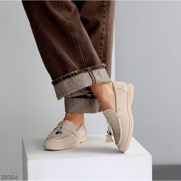 Лофери жіночі натуральна замша беж 36,38,39,40,41р