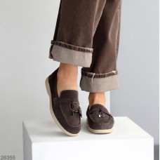 Лофери жіночі натуральна замша колір-сірий 36,38,39,40,41р